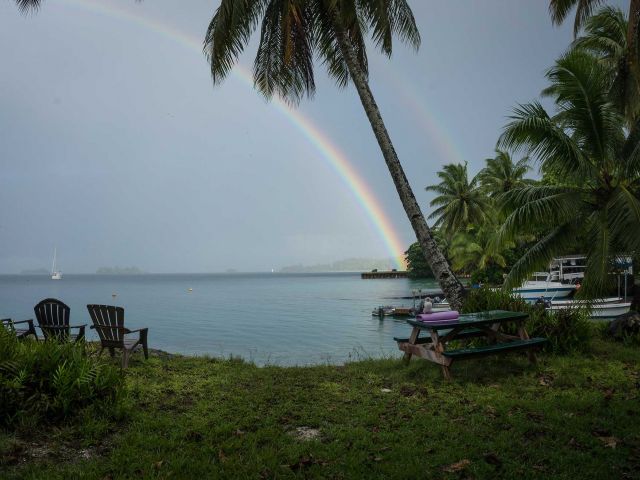 Rainbow over west lagoon. Credit: Ana Sofia Guerra